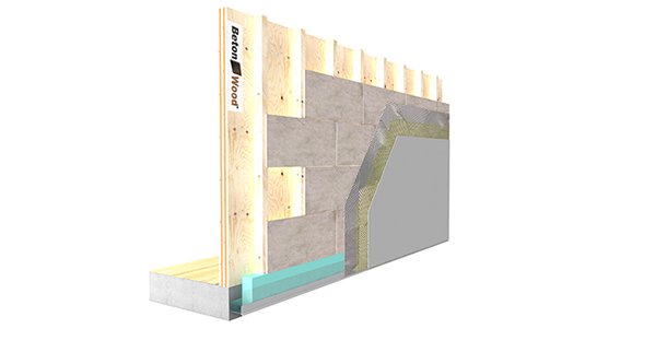 Isolamento termico a controparete esterna in BetonWood su legno